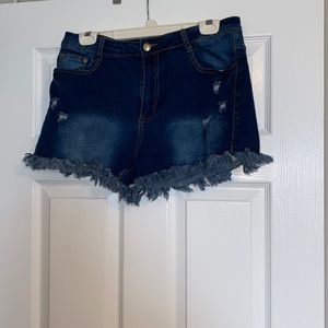 Frayed Denim Shorts